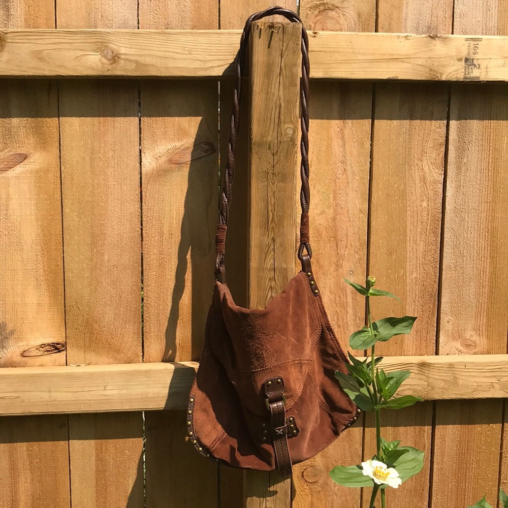 Lucky Brand suede Cross-Body bag